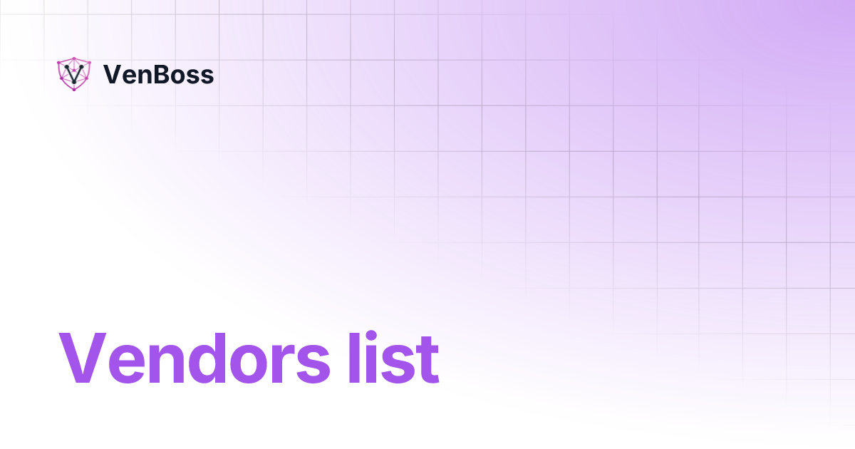 Vendors list venboss